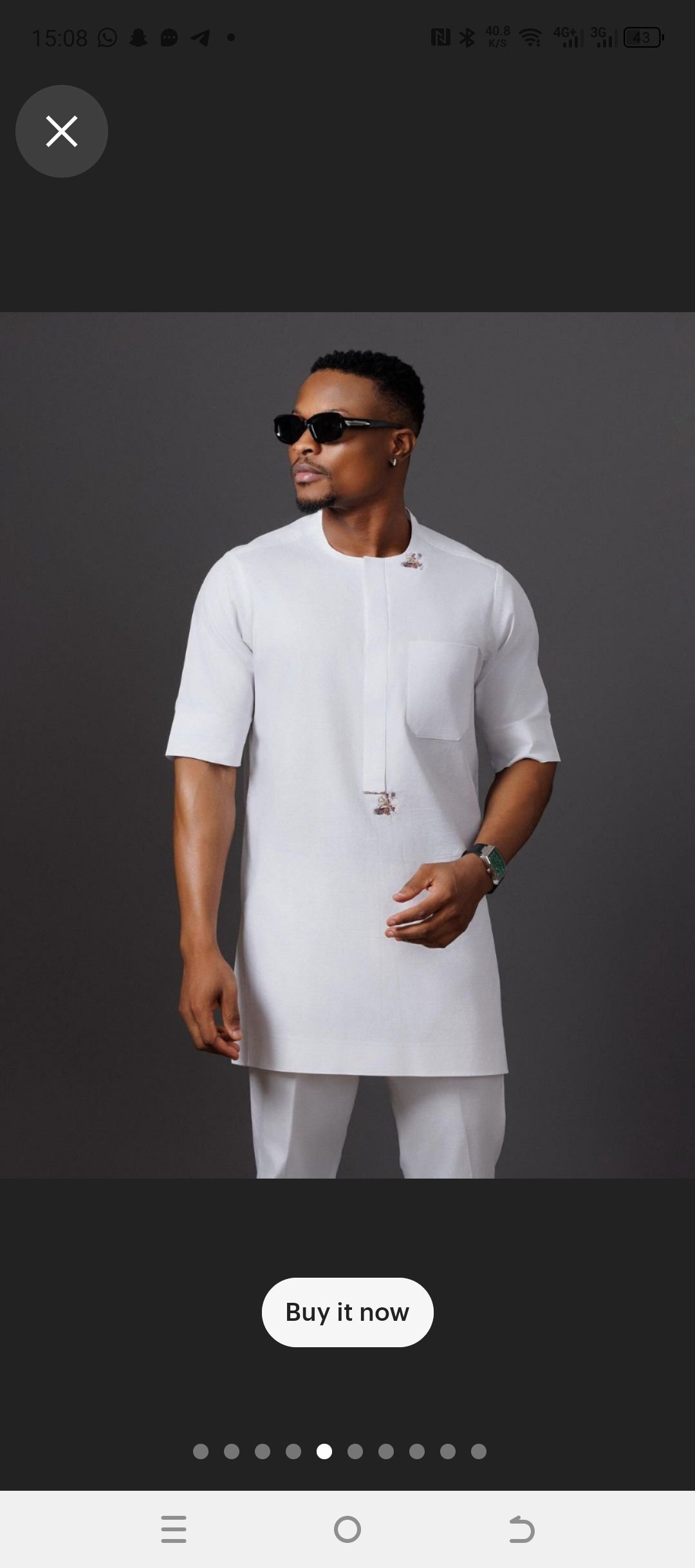 Modern mens caftan