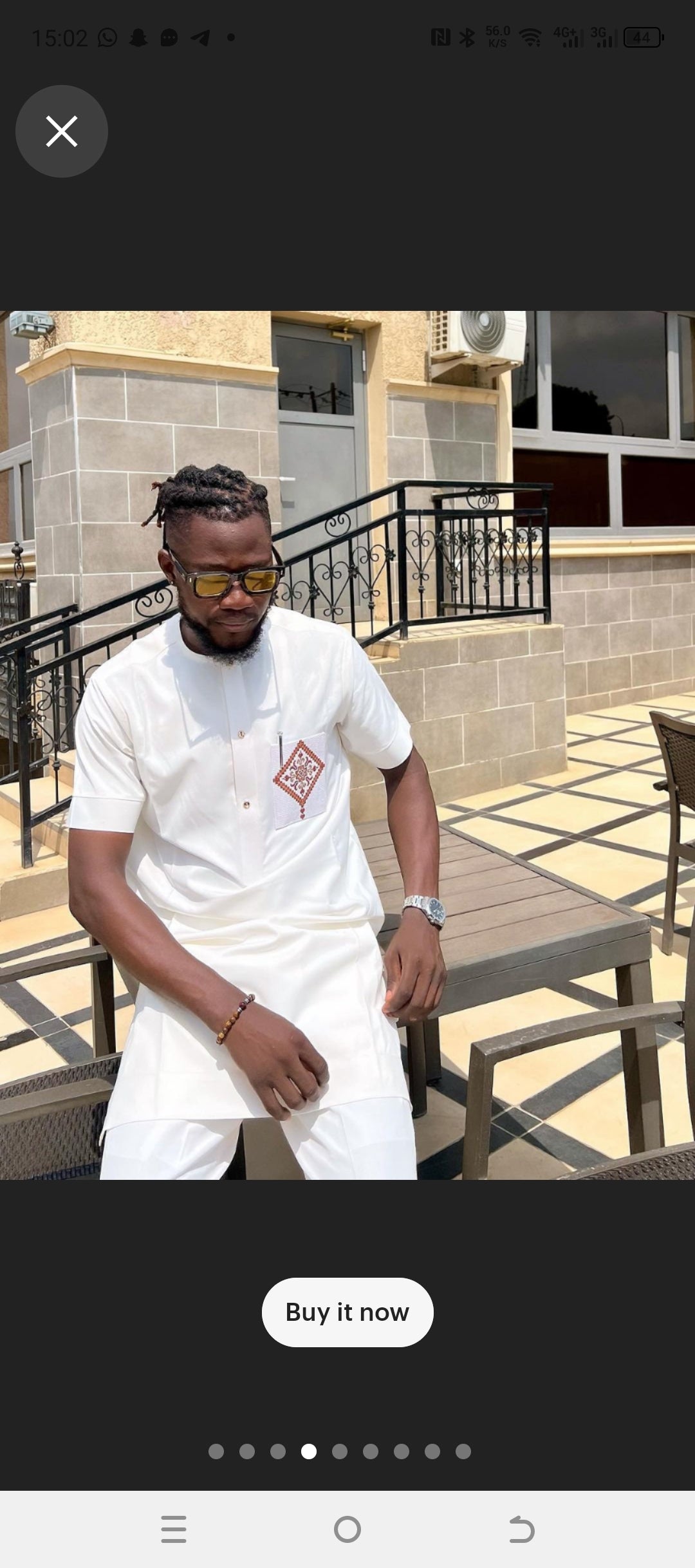 white mens african clothing