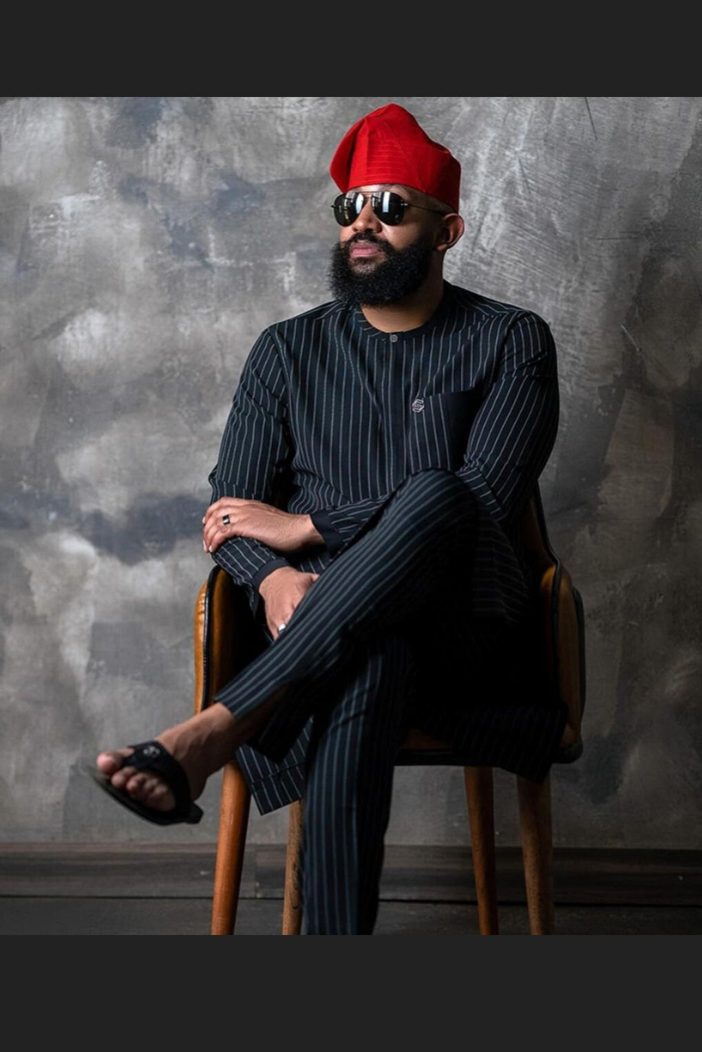 Executive striped caftan for men