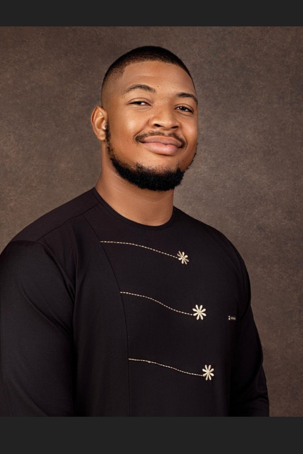 Black formal men's dress shirt