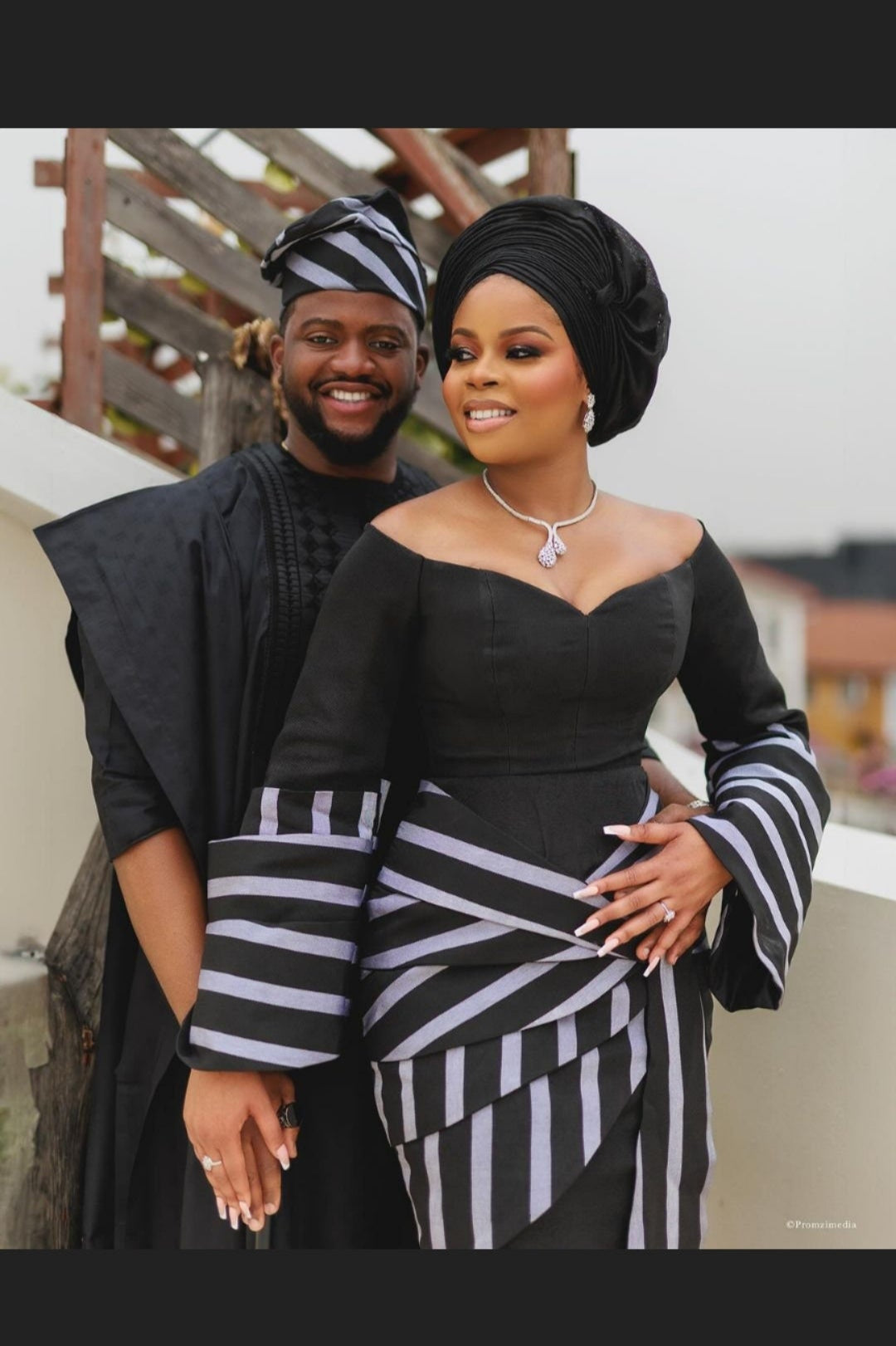 Authentic men's African three piece wedding agbada