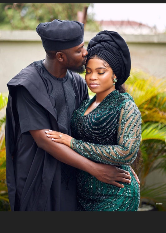 African ceremonial wedding groom suit