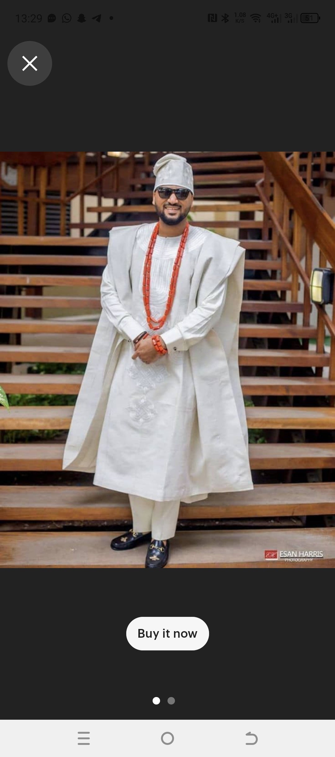 Mens modern african agbada