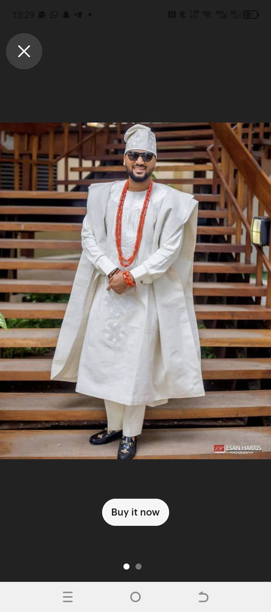 Mens modern african agbada