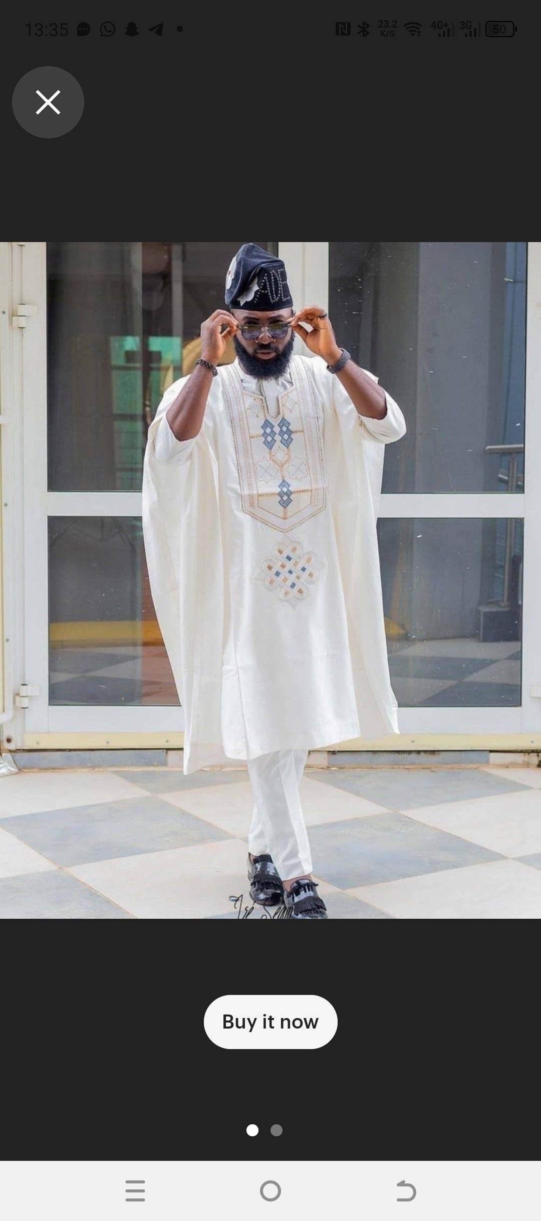 off white traditional outfit