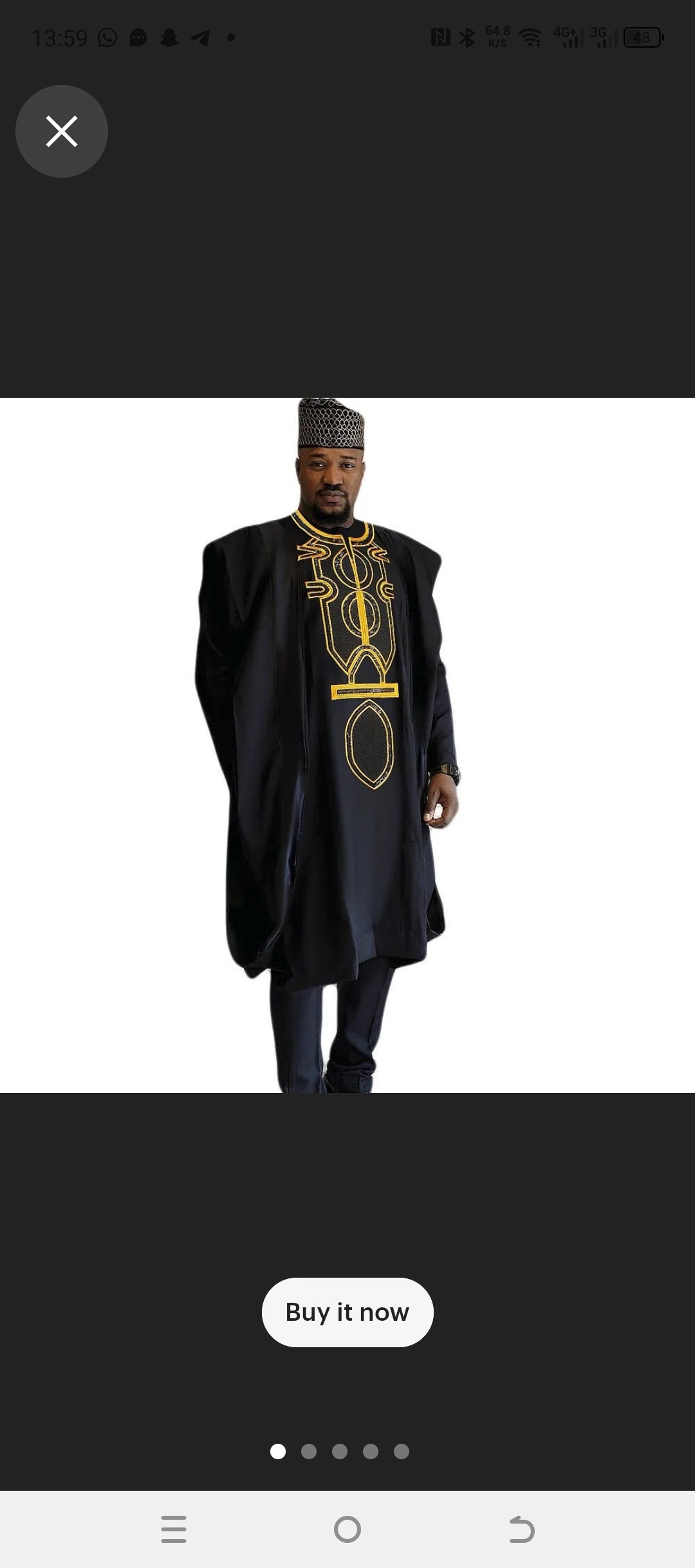 black and gold mens three pieces agbada