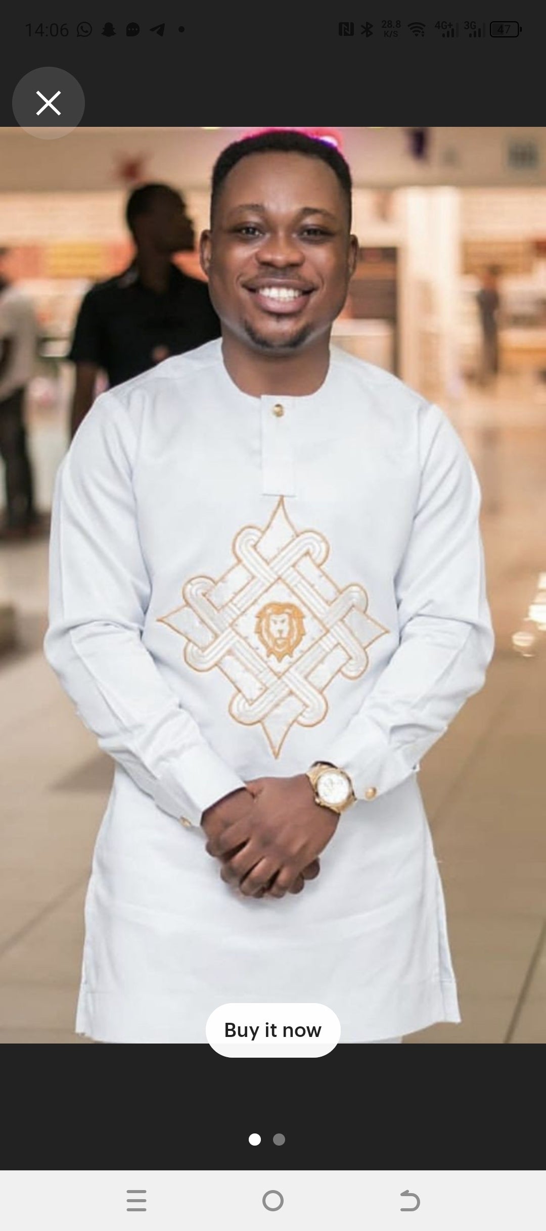 Christening african suit for men