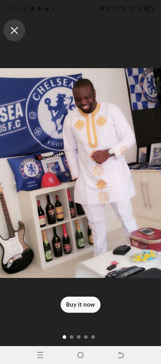 white wedding african dashiki