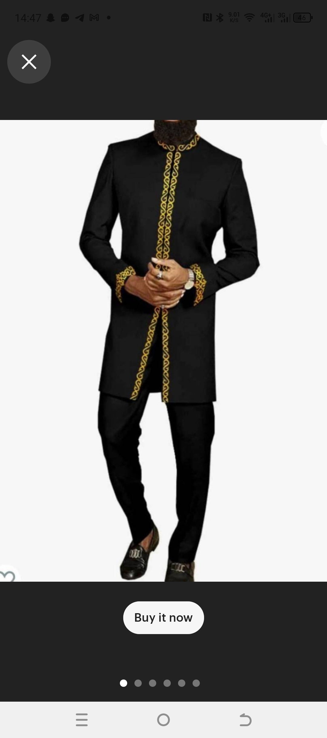 black mens african attire