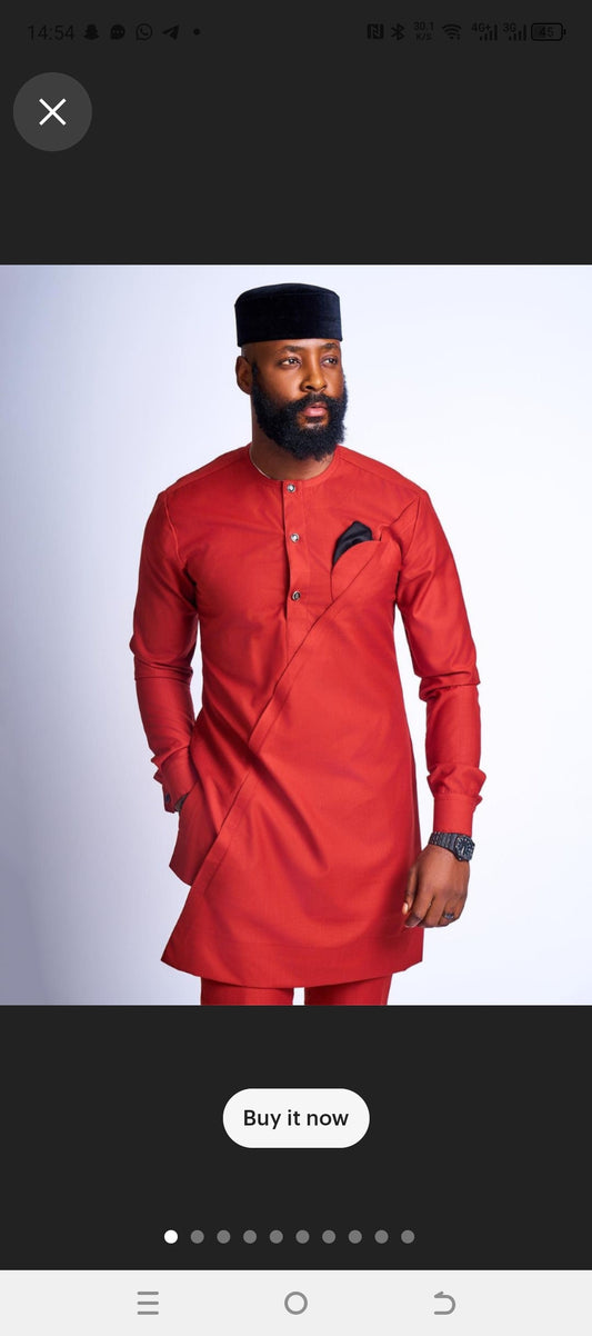 Red african mens apparel