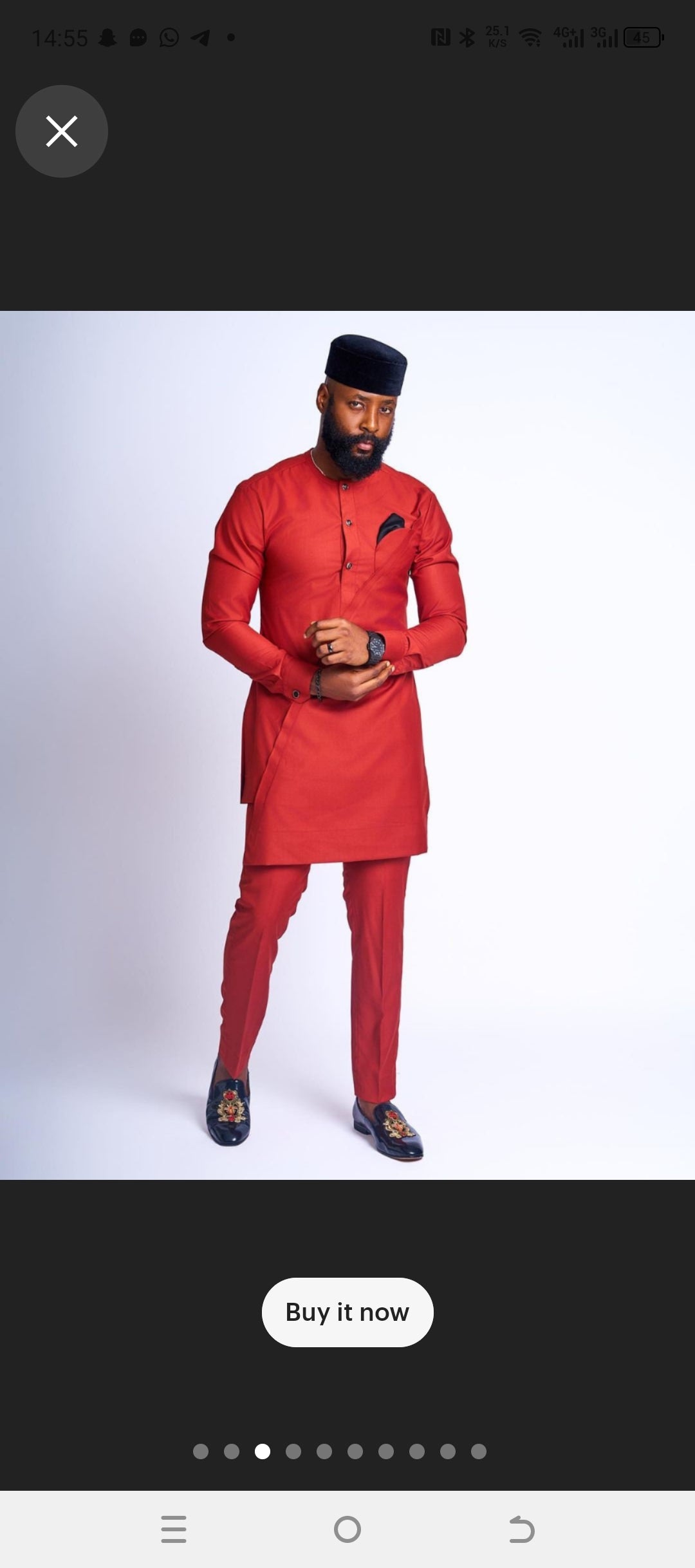 Red african mens apparel