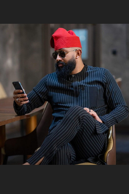 Executive striped caftan for men