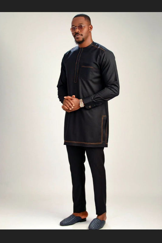 Formal men's black caftan