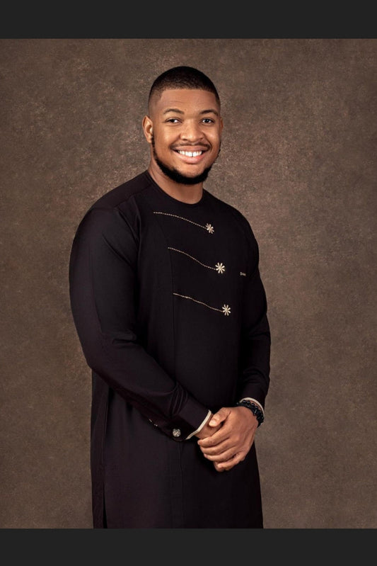 Black formal men's dress shirt