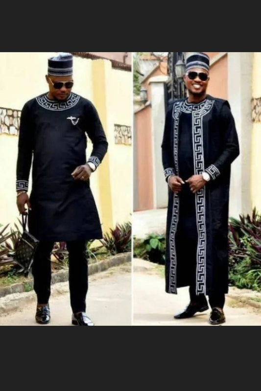 Men's African three piece royal suit